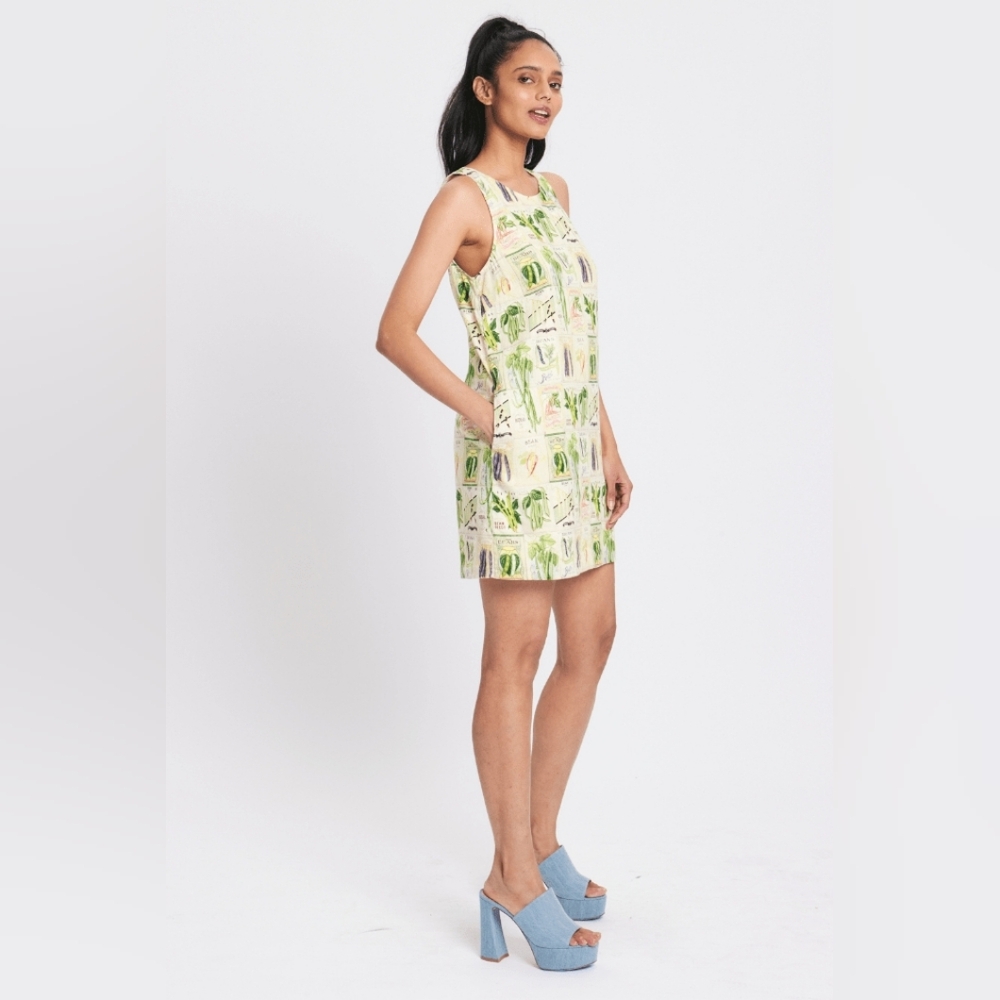 Rachel Antonoff Lola Mini Dress in the "Especially The Beans" Print, Pockets - Picture 5 of 16